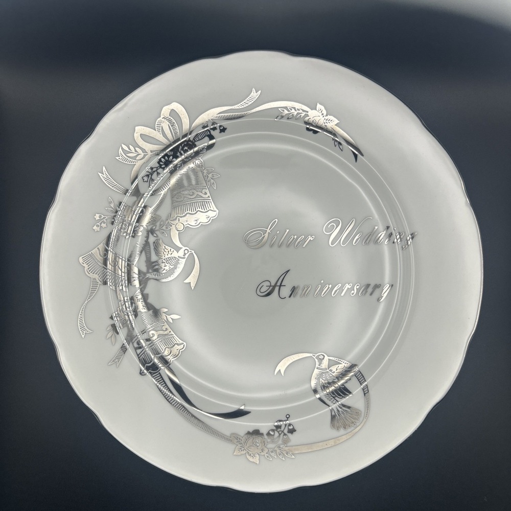Lefton‎ Silver Wedding Anniversary Plate